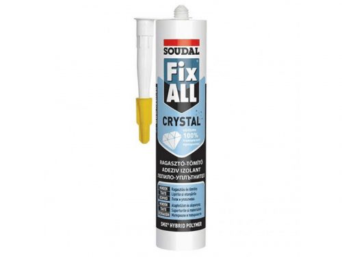 Soudal Fix All Crystal víztiszta ragasztó-tömítőanyag 290ml (119382)