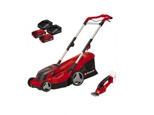 Einhell GE-CM 36/37 Li Set (2x3,0Ah) Akkus Fűnyíró + Akkus fűnyíró olló (3413173)