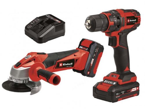 Einhell TC-TK 18 Li Kit Akkus Gépszett Fúró-csavarozó +  Sarokcsiszoló (4257238)