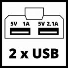 Einhell TC-CP 18 Li USB-Solo Akkus USB töltő (4514120) (Akku és töltő nélkül)