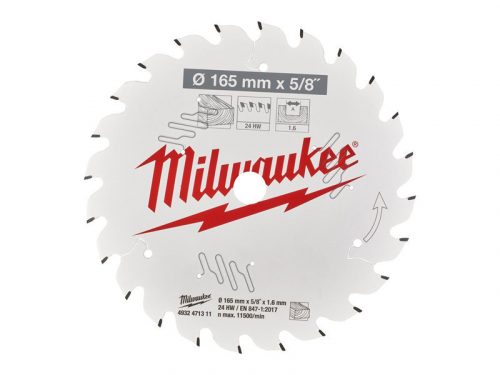 Milwaukee Körfűrészlap fához, akkumulátoros gépekhez 165x15,87/24 (4932471311)