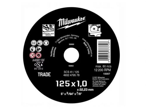 Milwaukee vágótárcsa fémhez 125x1 mm ECO SCS 41 (4932479578)