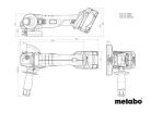 Metabo W 18 7-125 Akkus sarokcsiszoló 18V 125mm metaBOX 165 L (602371840)(Akku és töltő nélkül)