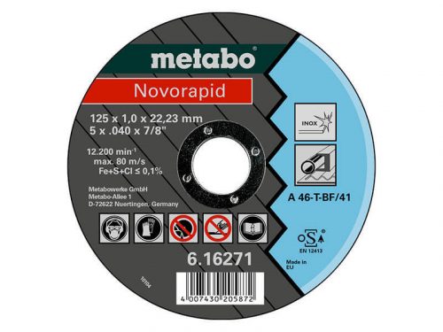 Metabo Novorapid Vágókorong 125x1,0x22,23mm Inox (616271000)