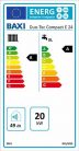 BAXI Duo-Tec Compact E 24 ERP fali kondenzációs kombi gázkazán, F: 20 kW, HMV: 24 kW