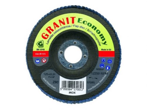 Granit Economy lamellás Csiszolótárcsa 125x22,23mm A40 (57078)