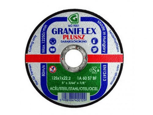 Granit Graniflex Plussz 125x1,6x22,2 vékony vágókorong fémre