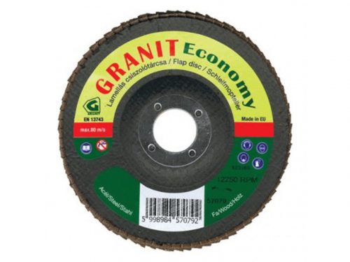 Granit Economy lamellás csiszolótárcsa (kúpos) 115x22,23 mm A80