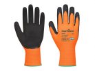 Portwest A340 Hi-Vis Grip mártott latex védőkesztyű narancs/fekete S