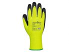 Portwest A340 Hi-Vis Grip mártott latex védőkesztyű sárga XL