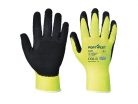 Portwest A340 Hi-Vis Grip mártott latex védőkesztyű sárga 2XL