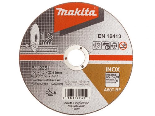 Makita vágókorong INOX 150x1,6mm (B-12251)