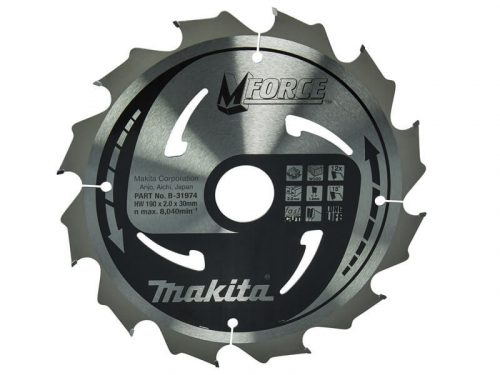 Makita körfűrészlap Mforce 190x30mm Z12 (B-31974)