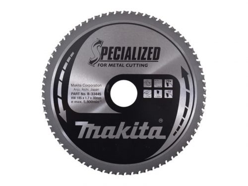 Makita körfűrészlap 185x30mm Z70 FÉM (B-33445)