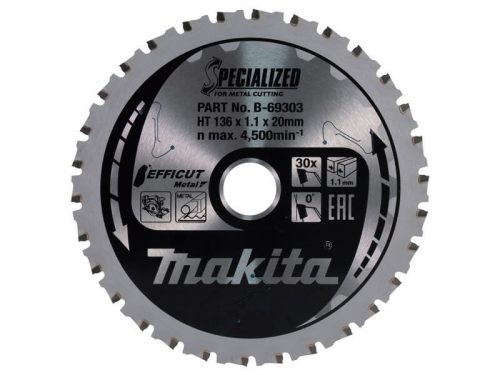 Makita EFFICUT körfűrészlap 136x20mm Z30 FÉM (B-69303)