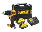 DeWalt DCD805H2T-QW Akkus fúrócsavarozó Powerstack 18V (2x5,0Ah+töltő)