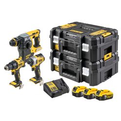   DeWalt DCK377P3T-QW Akkus gépszett (DCD708+DCH273+DCF809 + 3x5,0Ah+töltő+TSTAK)