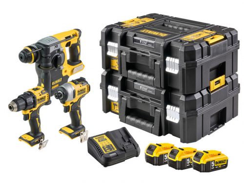 DeWalt DCK377P3T-QW Akkus gépszett (DCD708+DCH273+DCF809 + 3x5,0Ah+töltő+TSTAK)