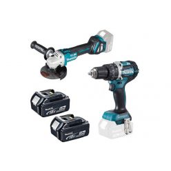   Makita DLX2272TJ Akkus szett (DHP484Z + DGA513Z + 2 x 5,0 Ah)