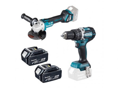 Makita DLX2272TJ Akkus szett (DHP484Z + DGA513Z + 2 x 5,0 Ah)