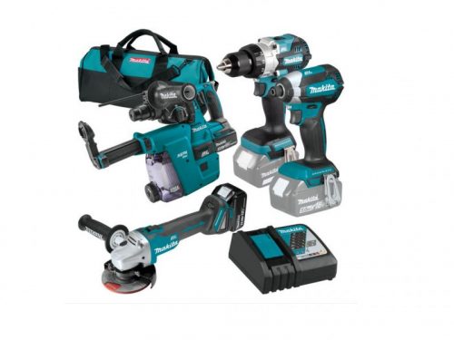 Makita DLX4155TX1 Akkus Gépszett 18V LXT Li-ion DDF486 +DGA504 +DHR243 +DTD153 +DX07 2x5,0Ah