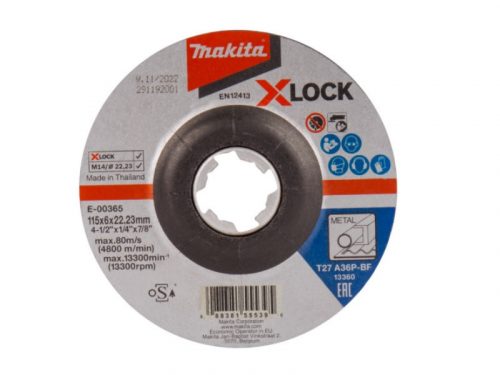 Makita X-LOCK csiszolókorong ACÉL 115x6mm A36P (E-00365)