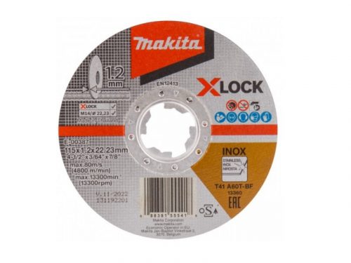 Makita X-LOCK vágókorong INOX 115x1.2mm A60T (E-00387)