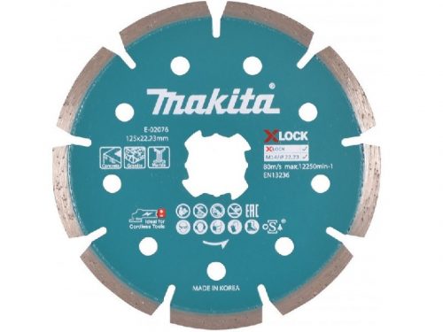 Makita 125mm gyémánttárcsa szegmenses X-LOCK (E-02076)