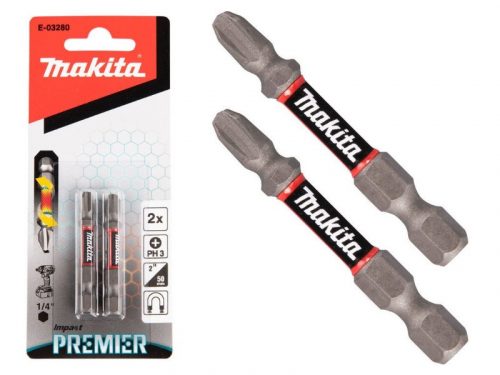 Makita impact PREMIER torziós csavarbehajtó bit PH3 50mm 2db (E-03280)