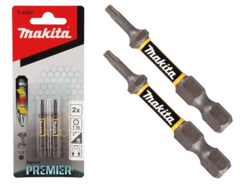 Makita impact PREMIER torziós csavarbehajtó bit T10 50mm 2db (E-03327)