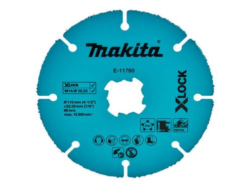 Makita 115 mm-es X-LOCK karbidszemes tárcsa PVC, EPOXY (E-11760)