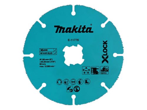 Makita 125 mm-es X-LOCK karbidszemes tárcsa PVC, EPOXY (E-11776)