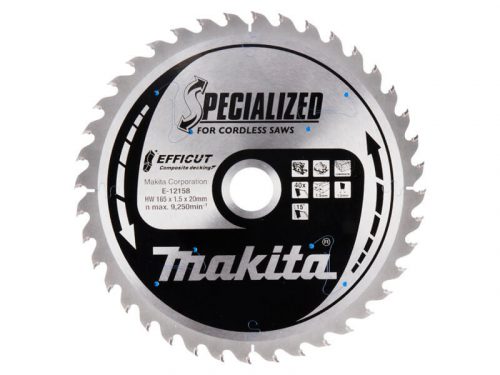 Makita EFFICUT körfűrészlap merülő 165x20mm Z40 KOMPOZIT (E-12158)