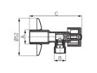 Ferro sarokszelep takarórozettával 1/2"x1/2"