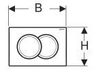 Geberit Delta01 nyomólap, 2 mennyiséges öblítéshez, fehér (115.107.11.1)