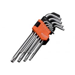   Harden Imbuszkulcs készlet Torx, hosszú, 9 részes, T10-T50  (HD-540604)