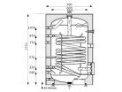 Heizer BSFV-400 indirekt tároló egy hőcserélővel, 400 l, fix szigetelés