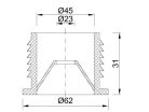 Styron WC szimering 32 mm (STY-125-3)