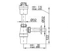 Styron piszoár szifon egyenes 32 mm (STY-535-E-32)